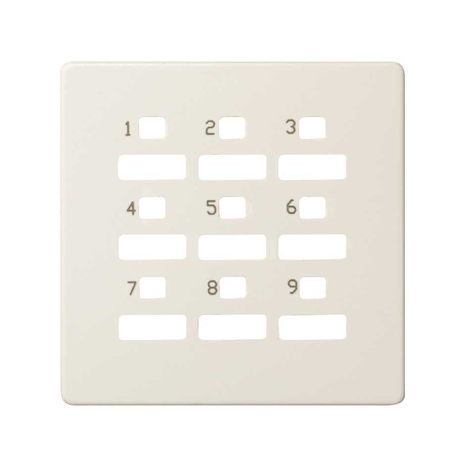 Notification selector plate 9 zones ivory Simon 82