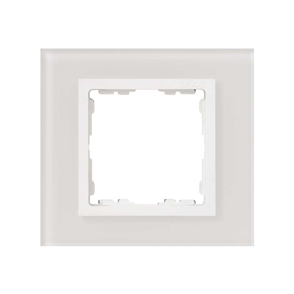 Frame for 1 element white glass interior white Simon 82 Nature