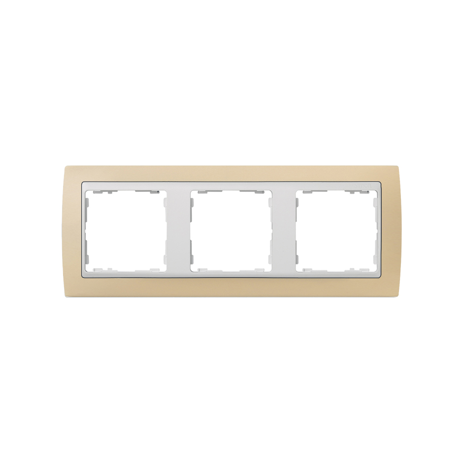 Frame for 3 elements cream interior white Simon 82