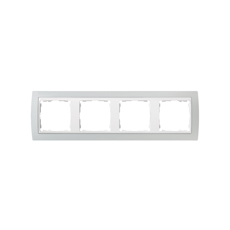 Frame for 4 elements grey interior white Simon 82