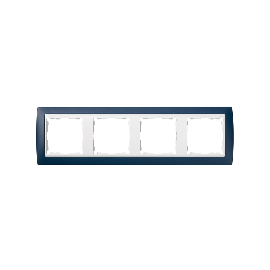 Frame for 4 elements navy blue interior white Simon 82