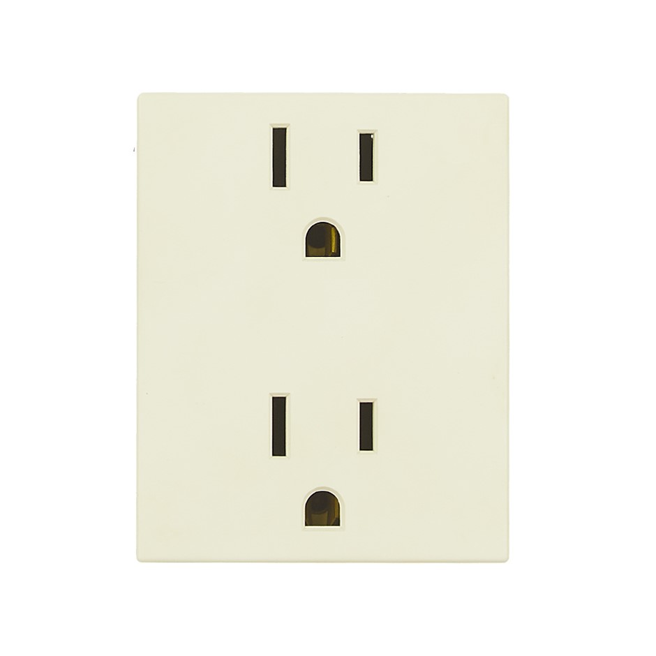 Toma de corriente duplex 2P+T con seguridad 15A 127V~ marfil Simon 82