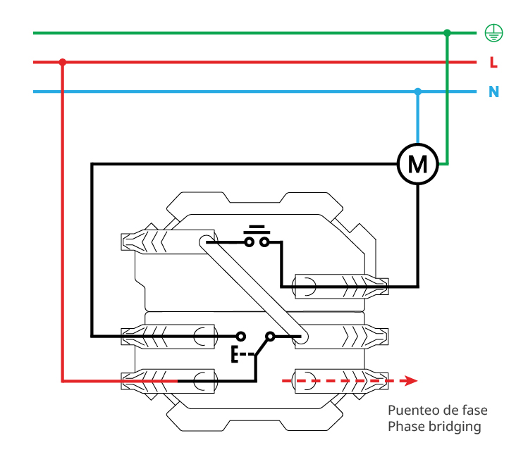 Grupo de 2 pulsadores para persianas mecánico 10 A 250V~ con sistema de enclavamiento eléctrico Simon 100