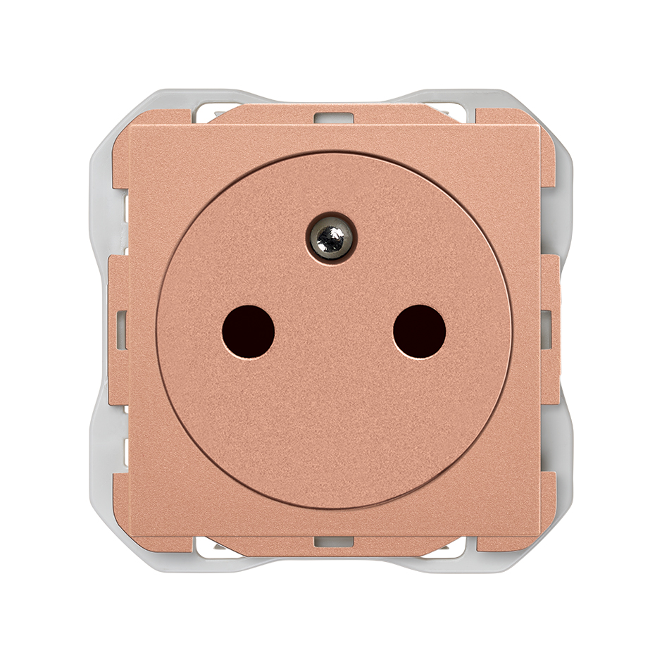 2P+T clean modular socket outlet 16A 250 V~ with screw terminal system copper Simon 270