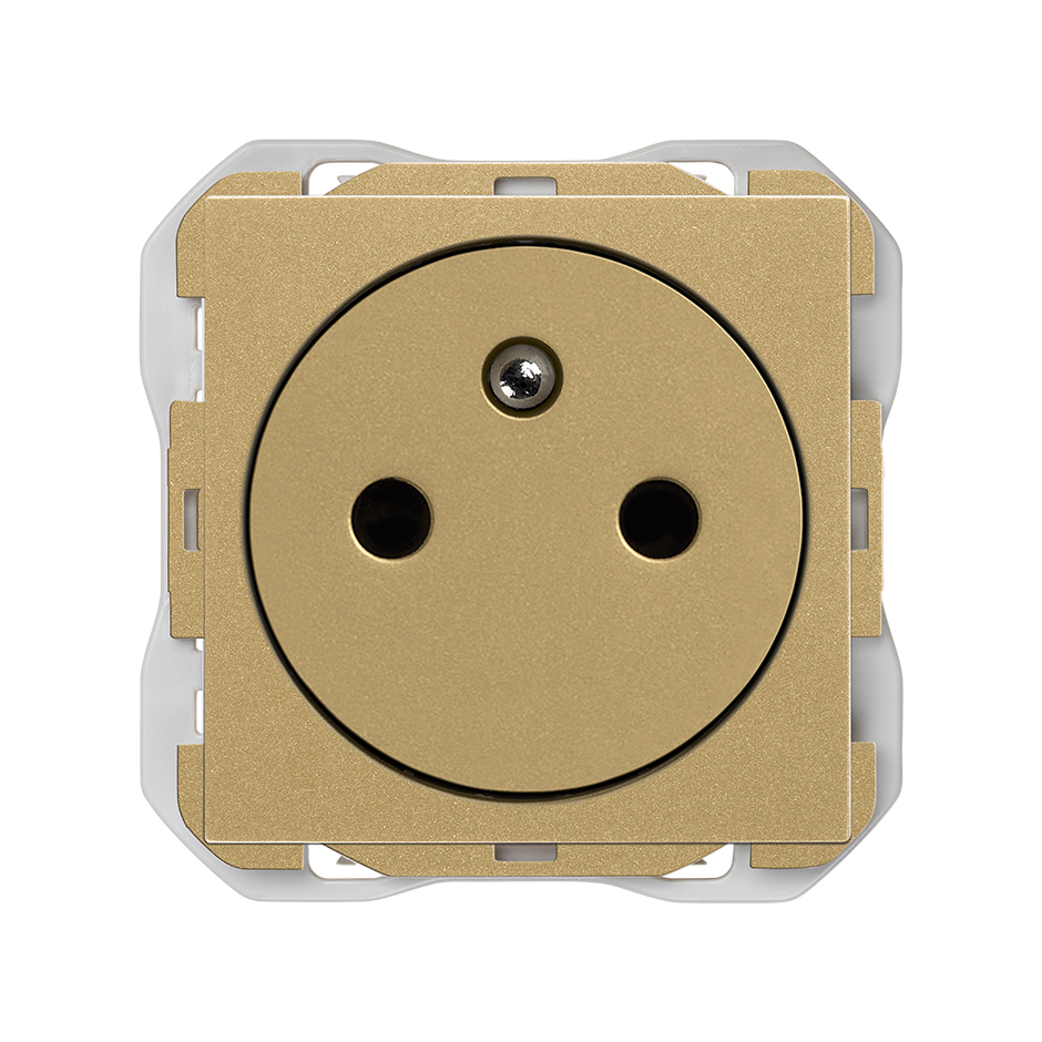 Prise française 2P+T clean modulaire 16A 250 V~ avec système de raccordement à vis or Simon 270