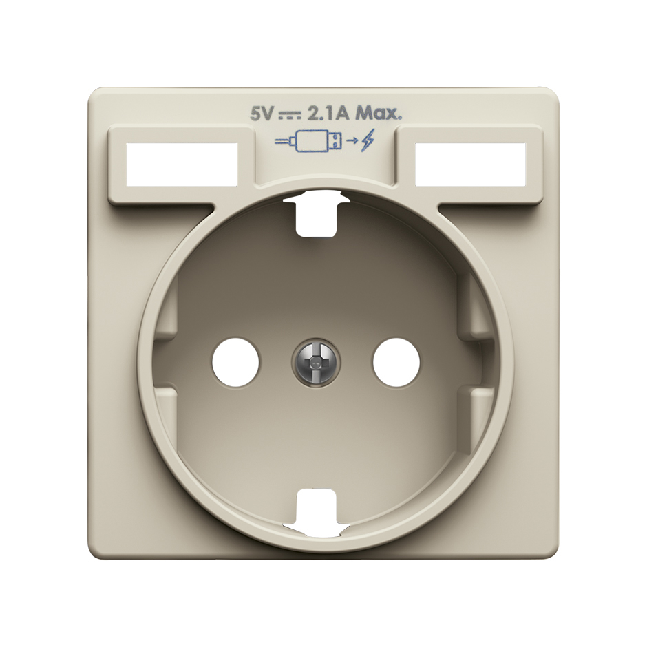 Couvercle pour prise schuko avec 2 chargeurs USB type A 10,5W ivoire Simon 82