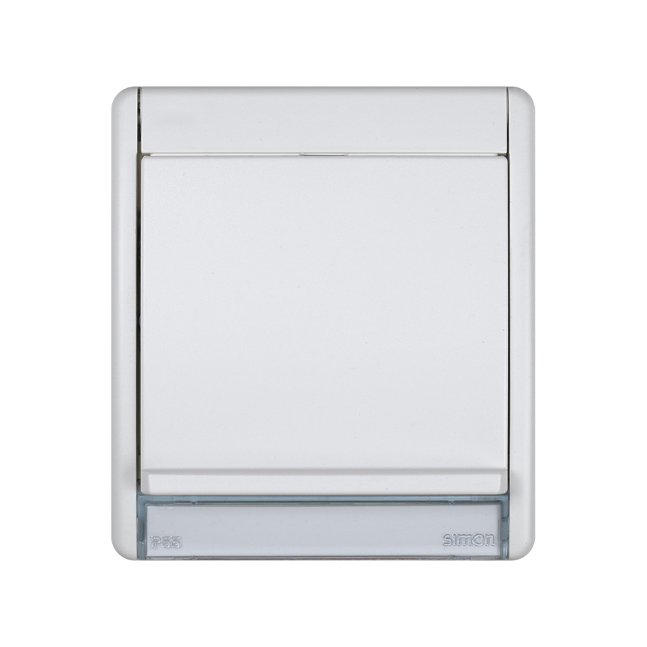 Schuko socket base monobloc 10-16A 250V~ with lateral earthing with screw terminal connection for surface mounting white Simon Aqua