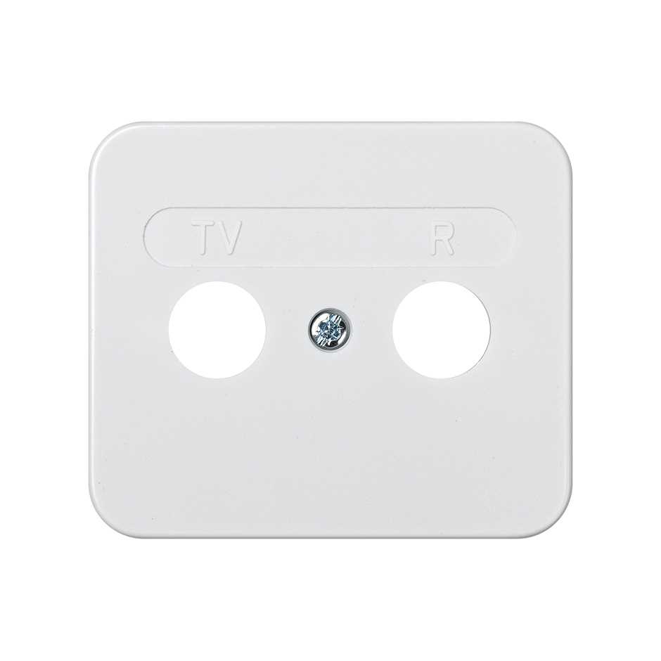 Plate for R/TV inductive sockets white Simon 75