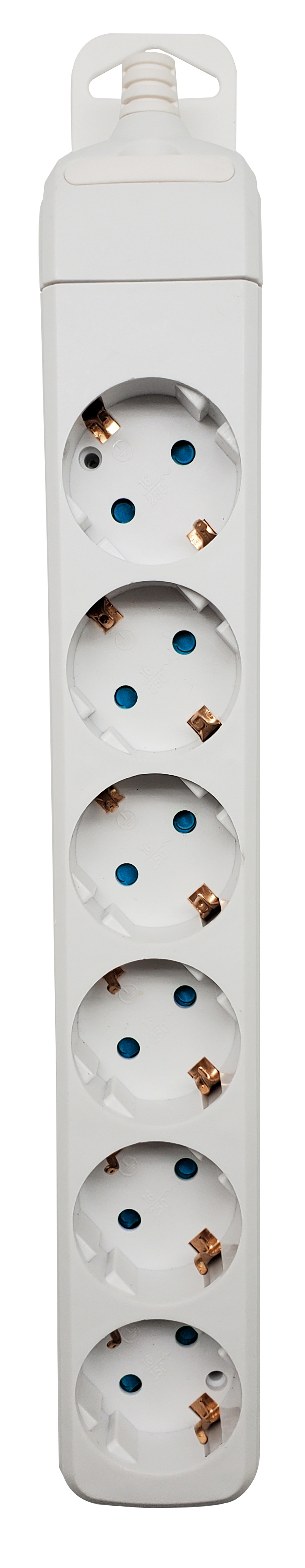 POWER STRIP 6 SCHUKO SOCKETS WHITE