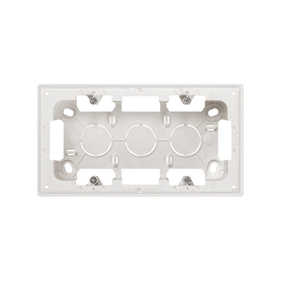 Surface-mount box 2 elements matt white Simon 270