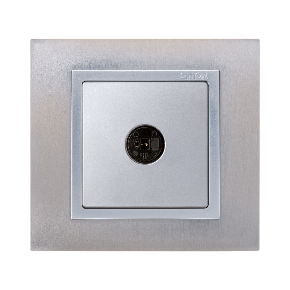 Couvercle pour mécanisme avec clé en aluminium mat Simon 82