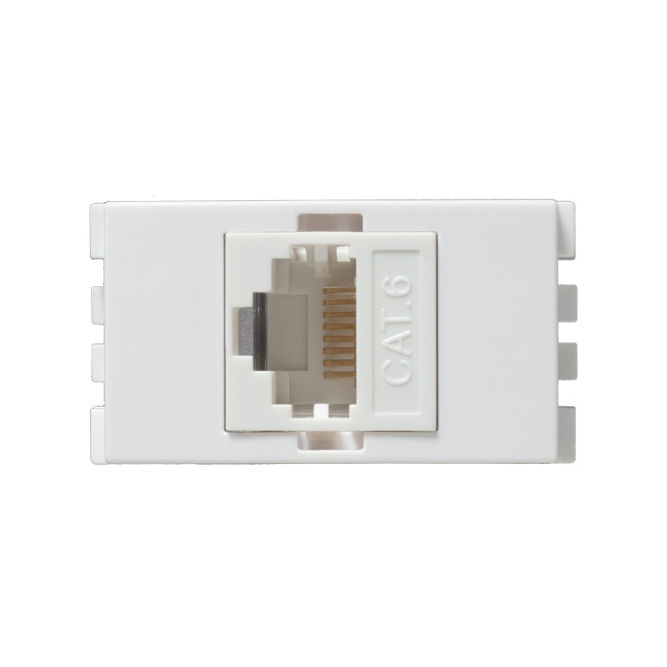 Toma informática RJ45 Cat 6E blanco Simon 25 Plus