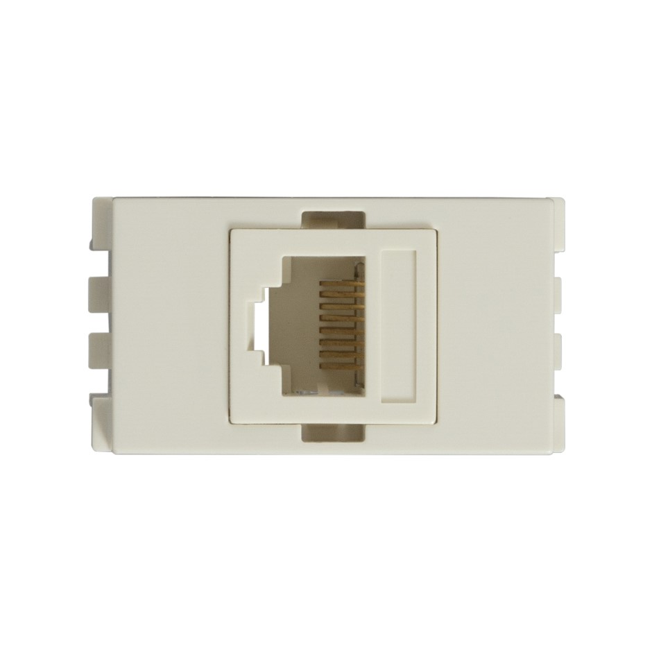 Toma informática RJ45 Cat 6E marfil Simon 25 Plus