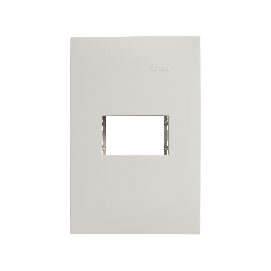 Placa de 1 módulo con chasis marfil Simon 25 Plus