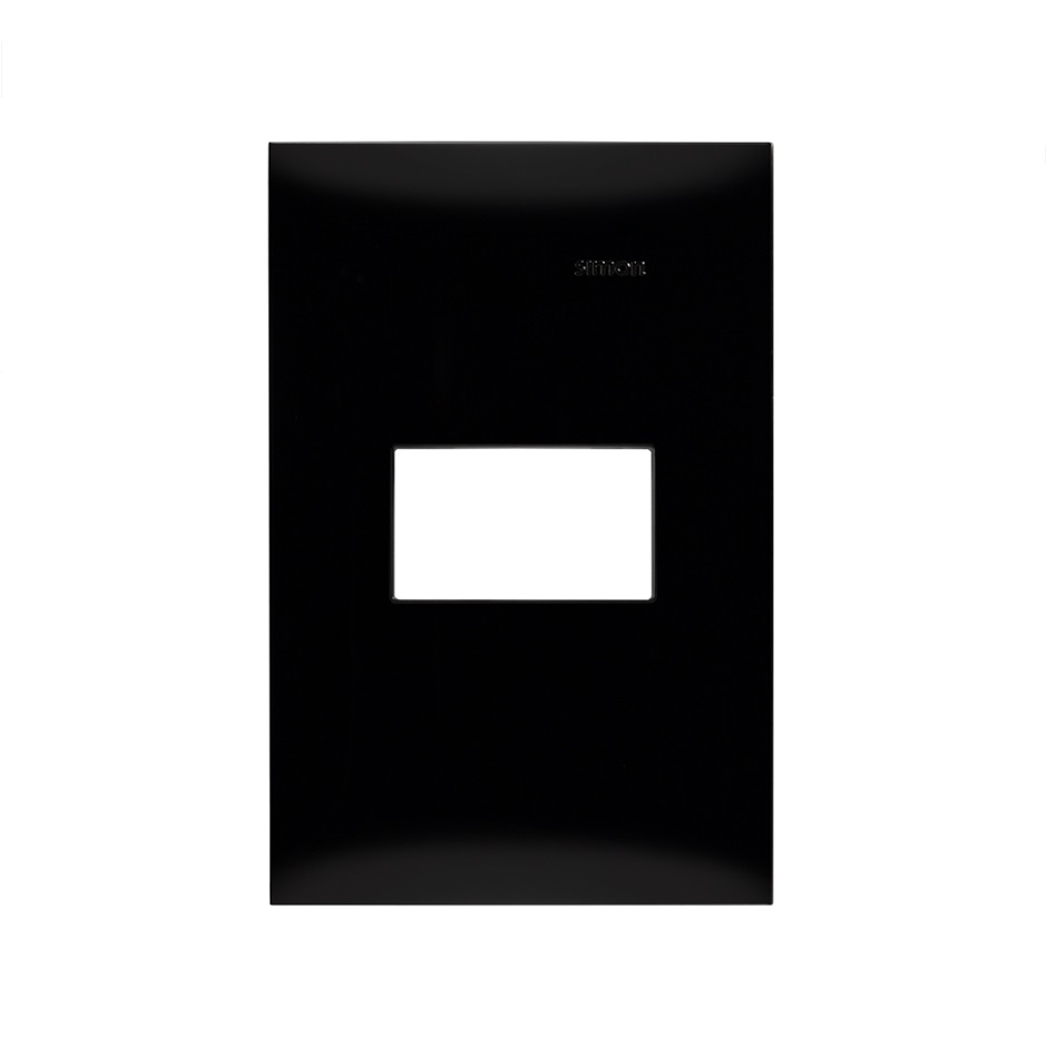 Placa de 1 módulo sin chasis negro ébano Simon 25 Plus
