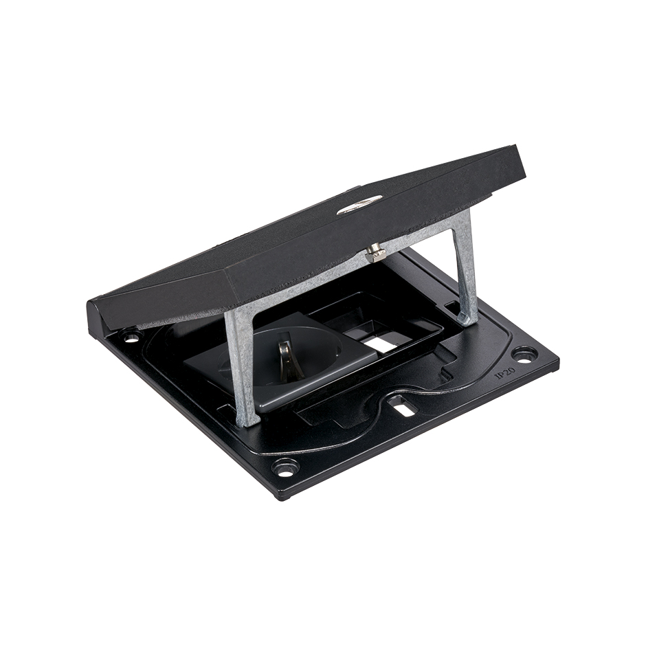 IP66 Platine et cadre manuel avec schuko et logement Keystone RJ45
