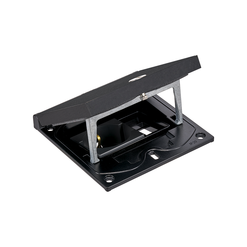 IP66 Mechanism holder and manual frame with italian P40 socket and RJ45 Keystone lodge