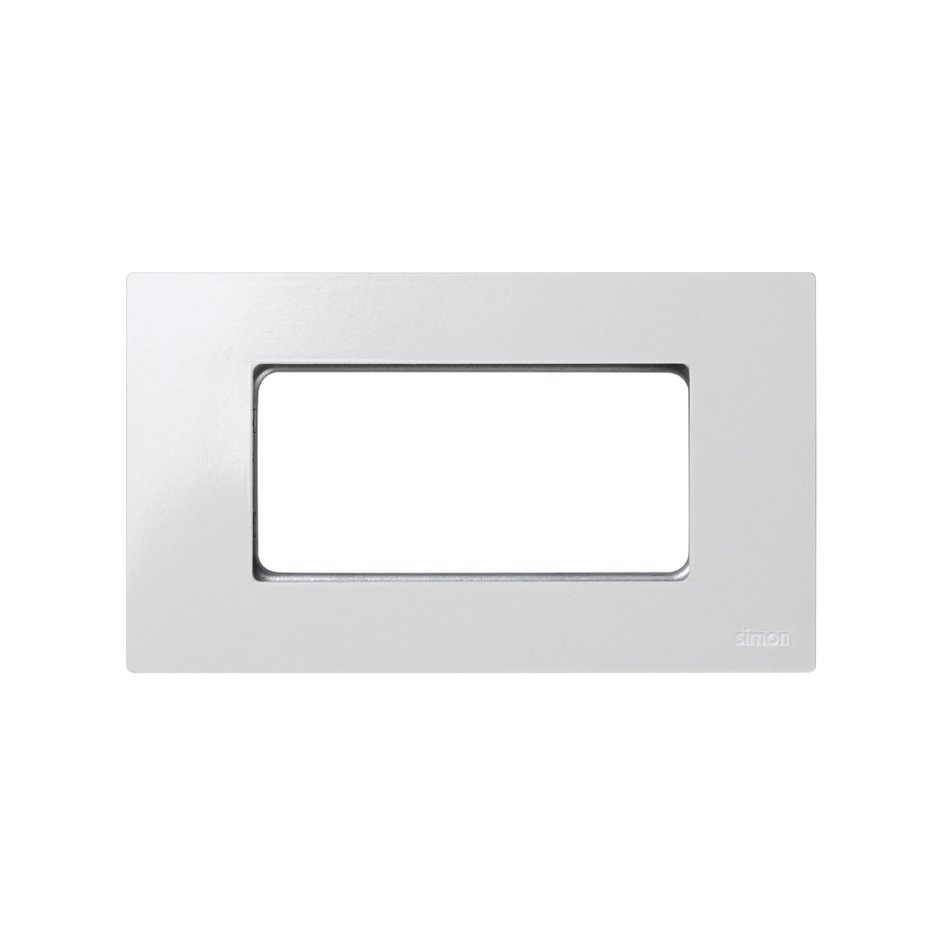 Frame, 4 half elements (2 elements) with frame holder for American box white Simon 27 Play