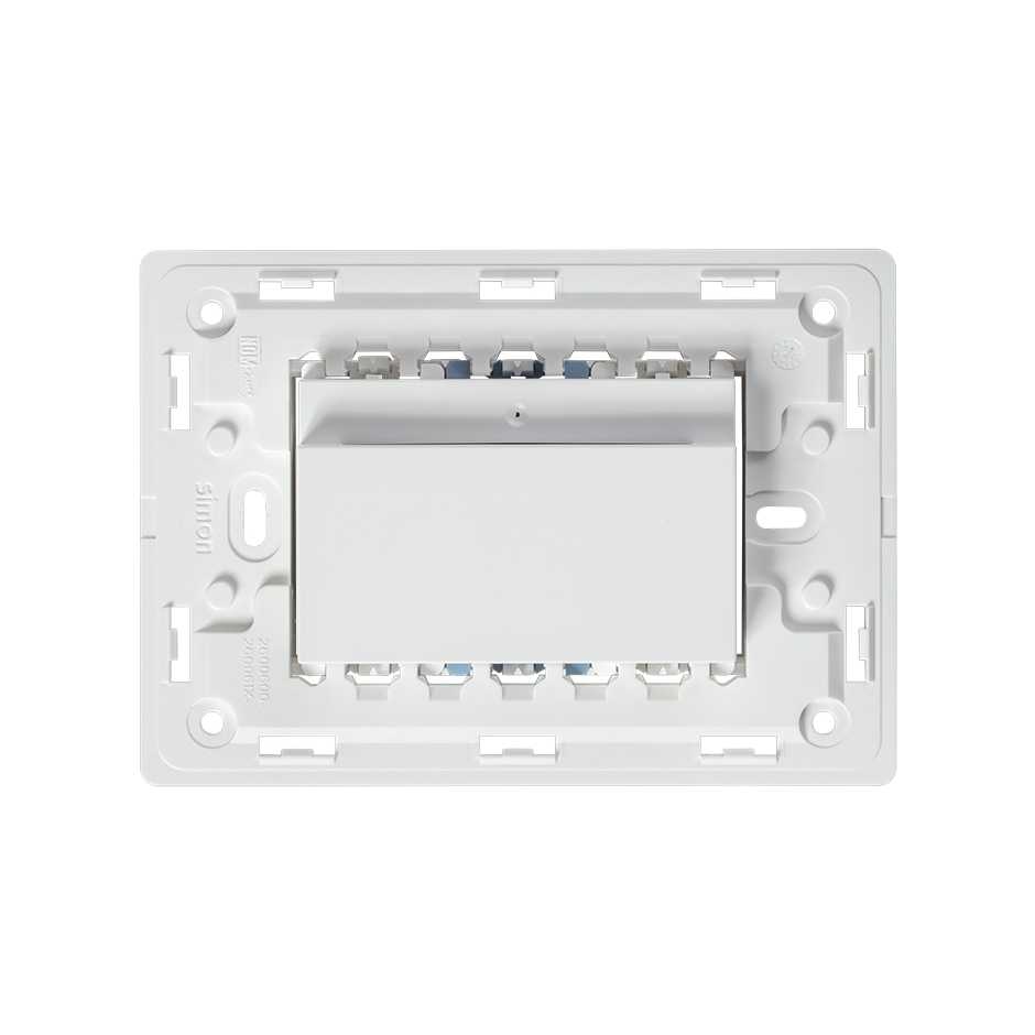 Interruptor tarjeta 1 microrup con chasis 5(2 ind.) A 127/230V~ blanco Simon 26