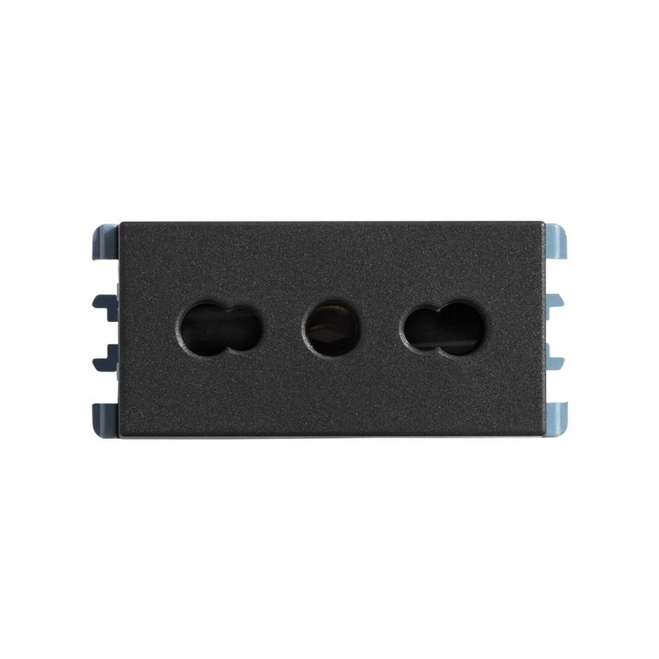 Toma corriente italiana universal P11-P17 16A 127V~ grafito Simon 26