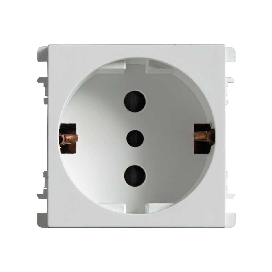 Socket 2P+T Schuko P30 16A 127/250V~ white Simon 26