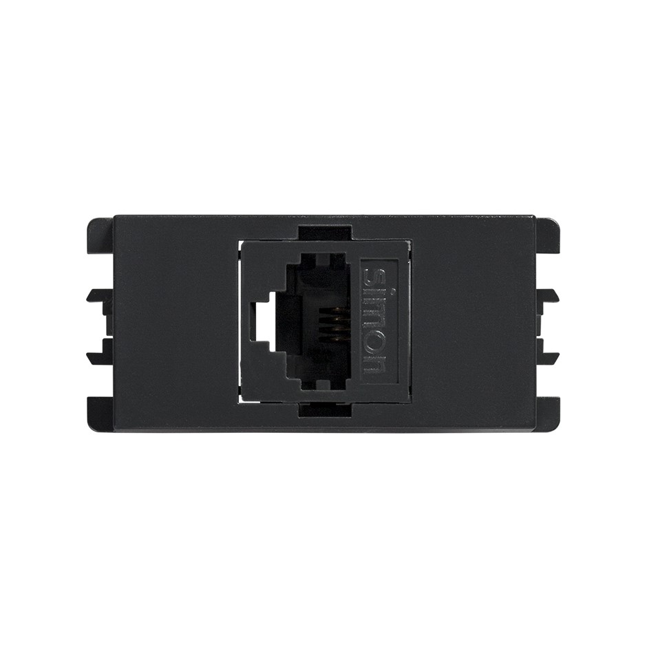 Telephone socket 4 wires RJ11 graphite Simon 26