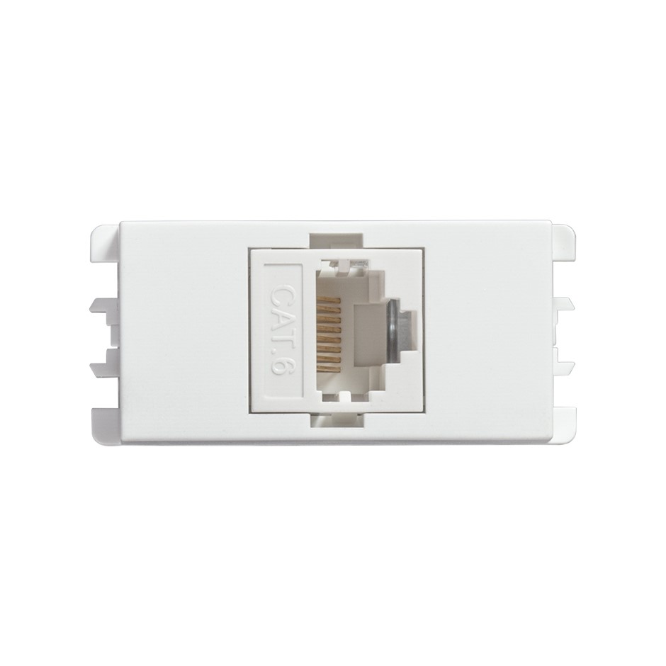 Toma informática RJ45 Cat 6E UTP blanco Simon 26