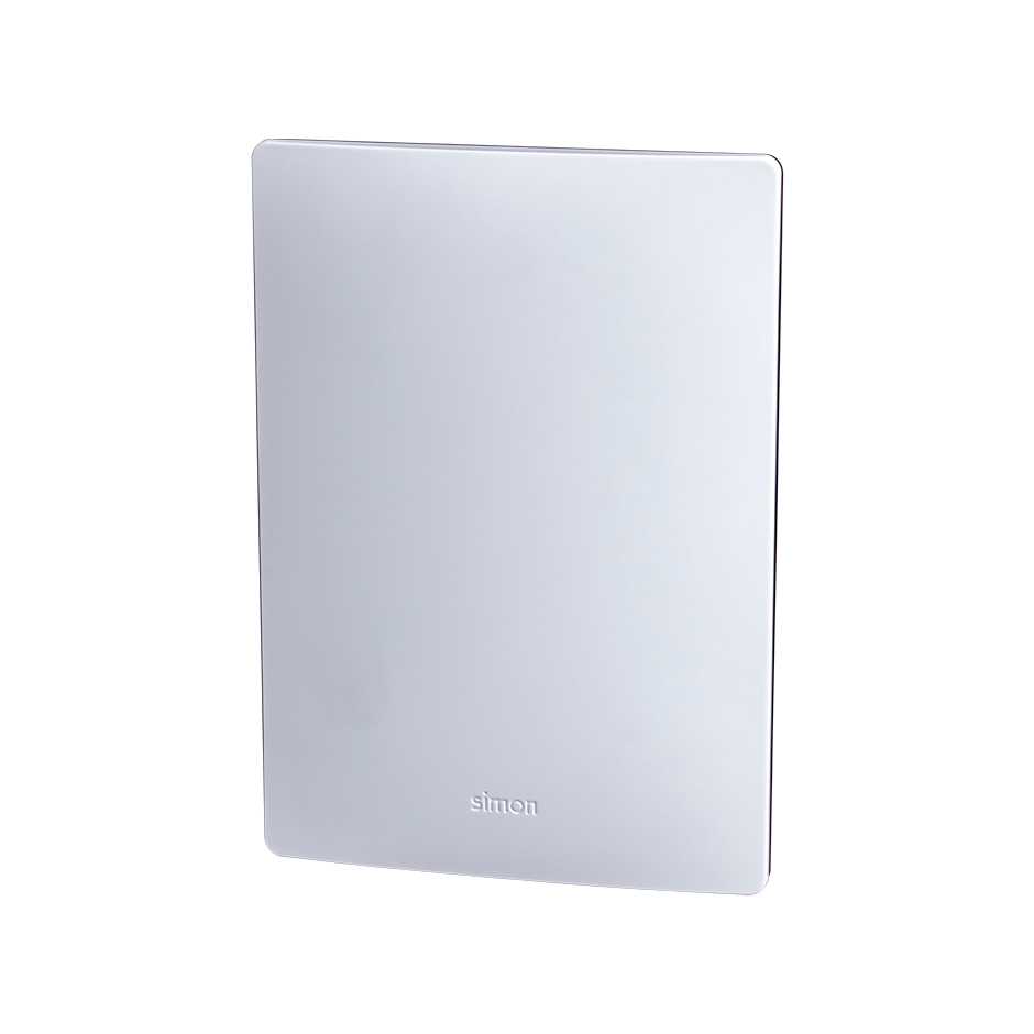 Placa ciega blanco con chasis grafito Simon 26