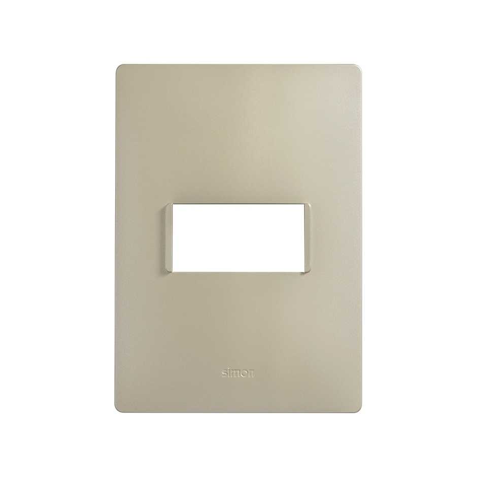Plate 1 module without chassis white gold Simon 26