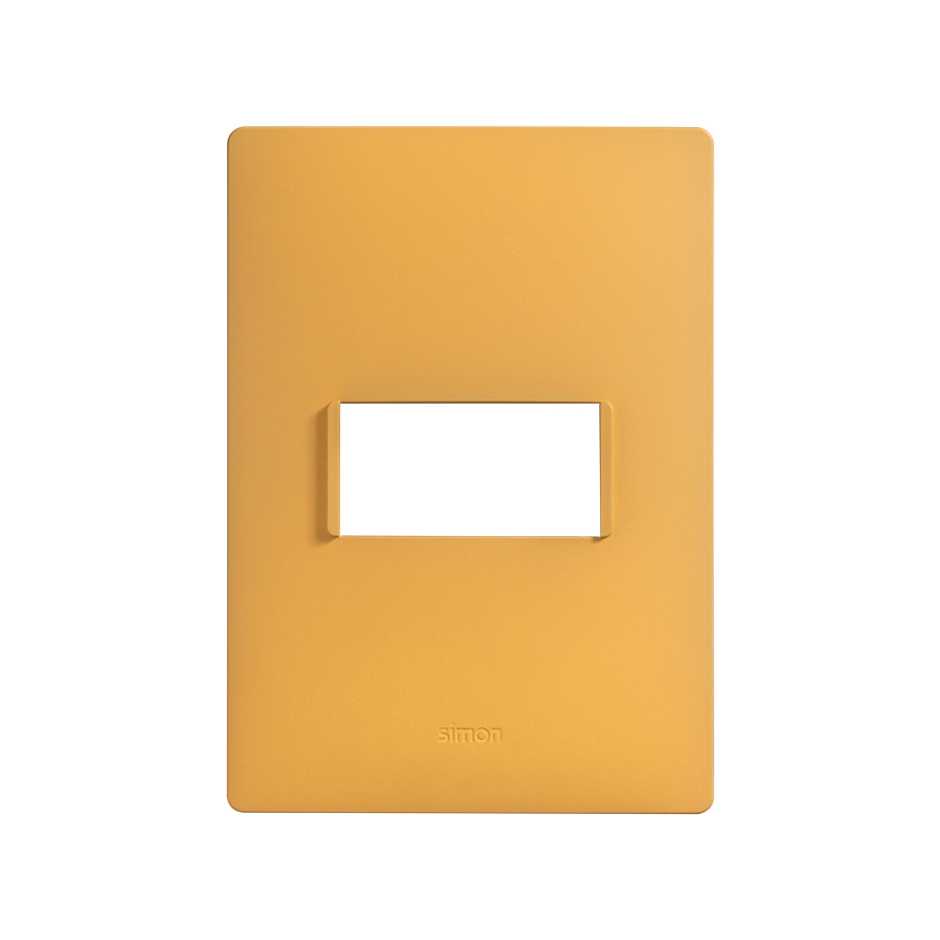 Placa de 1 módulo sin chasis amarillo ámbar Simon 26