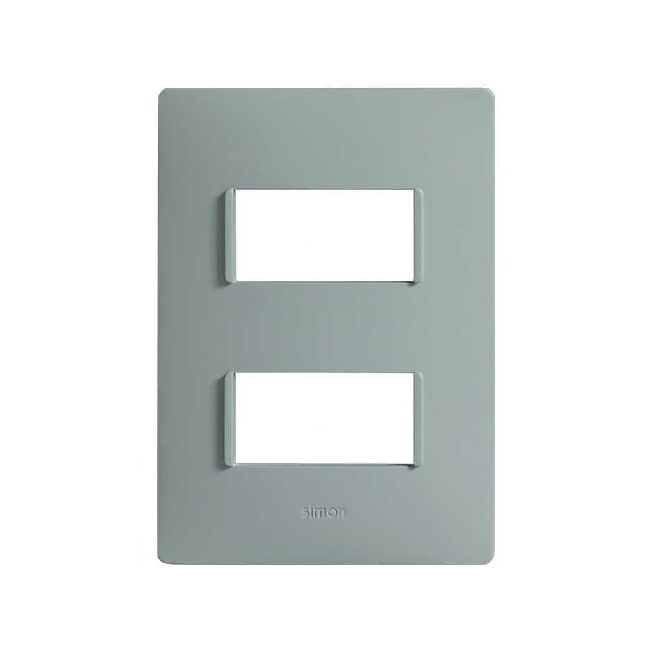 Placa de 2 módulos sin chasis verde turquesa Simon 26