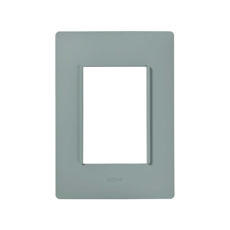 Placa de 3 módulos sin chasis verde turquesa Simon 26
