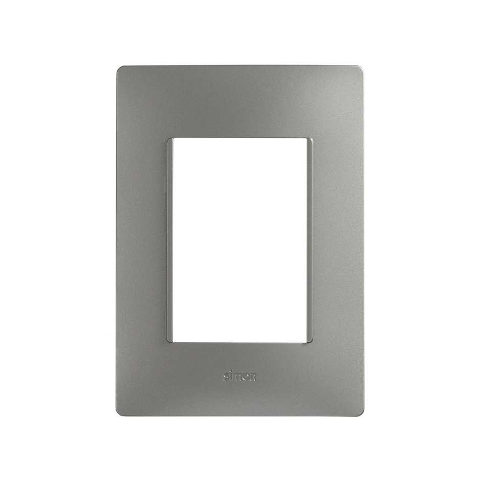 Placa de 3 módulos sin chasis acero Simon 26