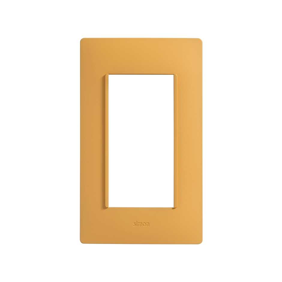 4 modules plate without chassis amber yellow Simon 26