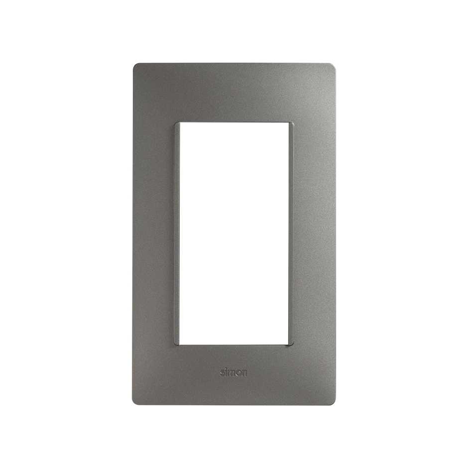 Placa de 4 módulos sin chasis acero Simon 26
