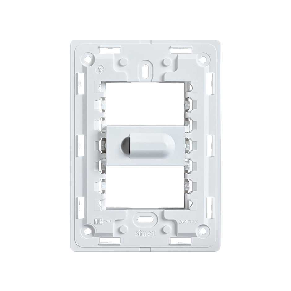 Chasis con tapa y salida cable blanco Simon 26