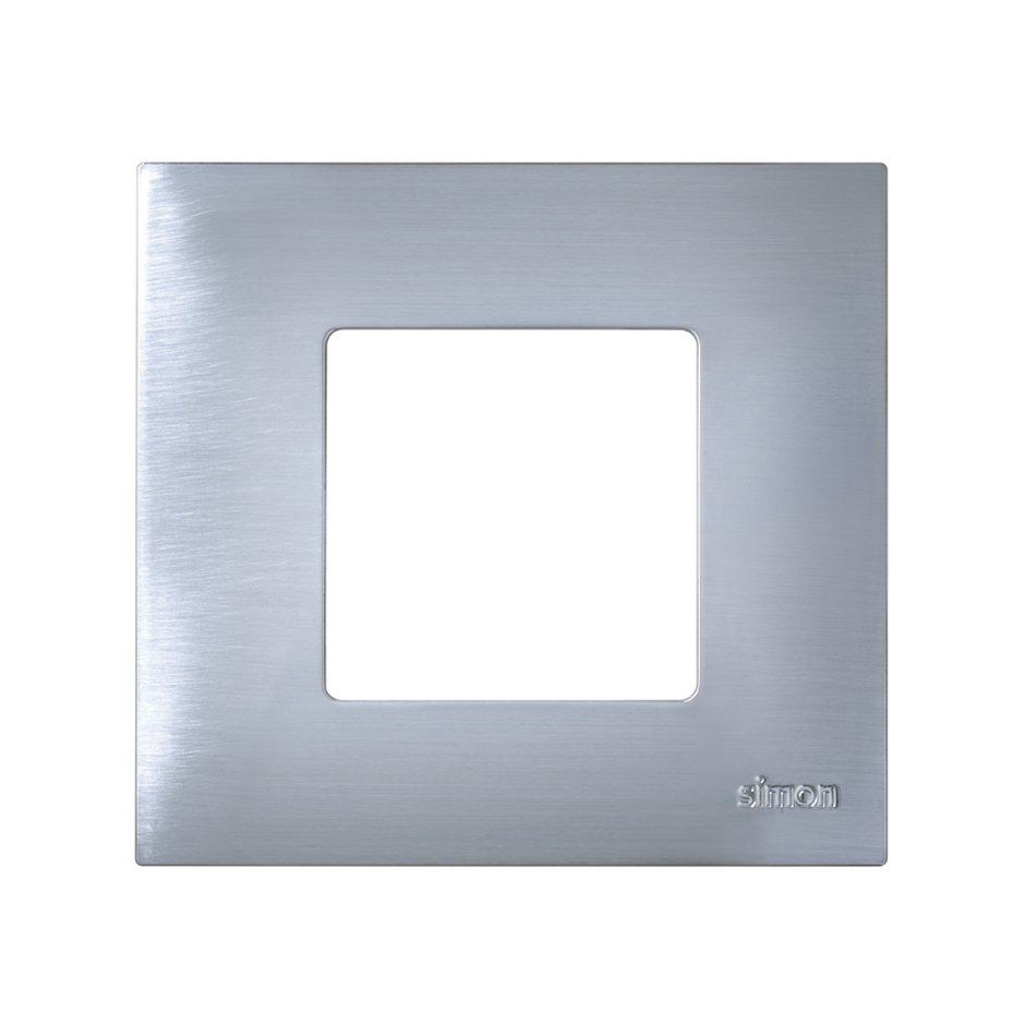Interchangeable case for 1 element frame stainless steel Simon 27 Play
