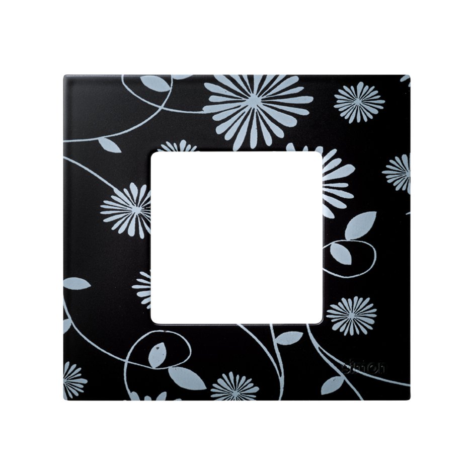 Interchangeable case for 1 element frame black & white Simon 27 Play