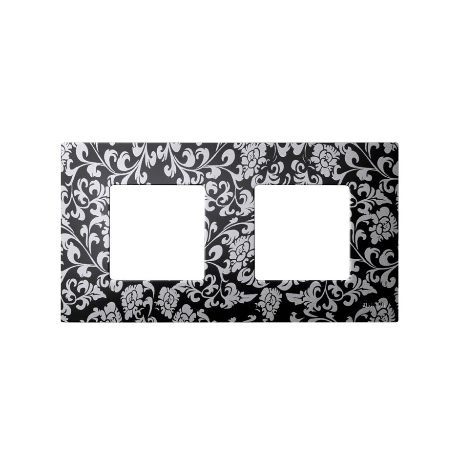 Interchangeable case for 2 elements frame vintage black silver Simon 27 Play