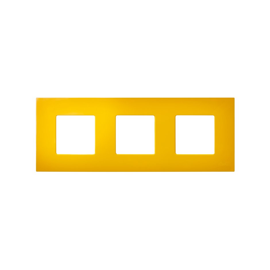 Interchangeable case for 3 elements frame yellow Simon 27 Play