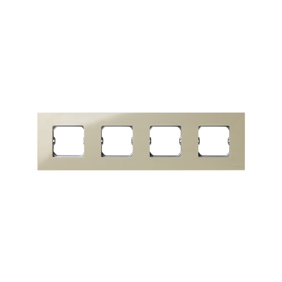 Compact frame for 4 elements with frame holder ivory Simon 27 Play