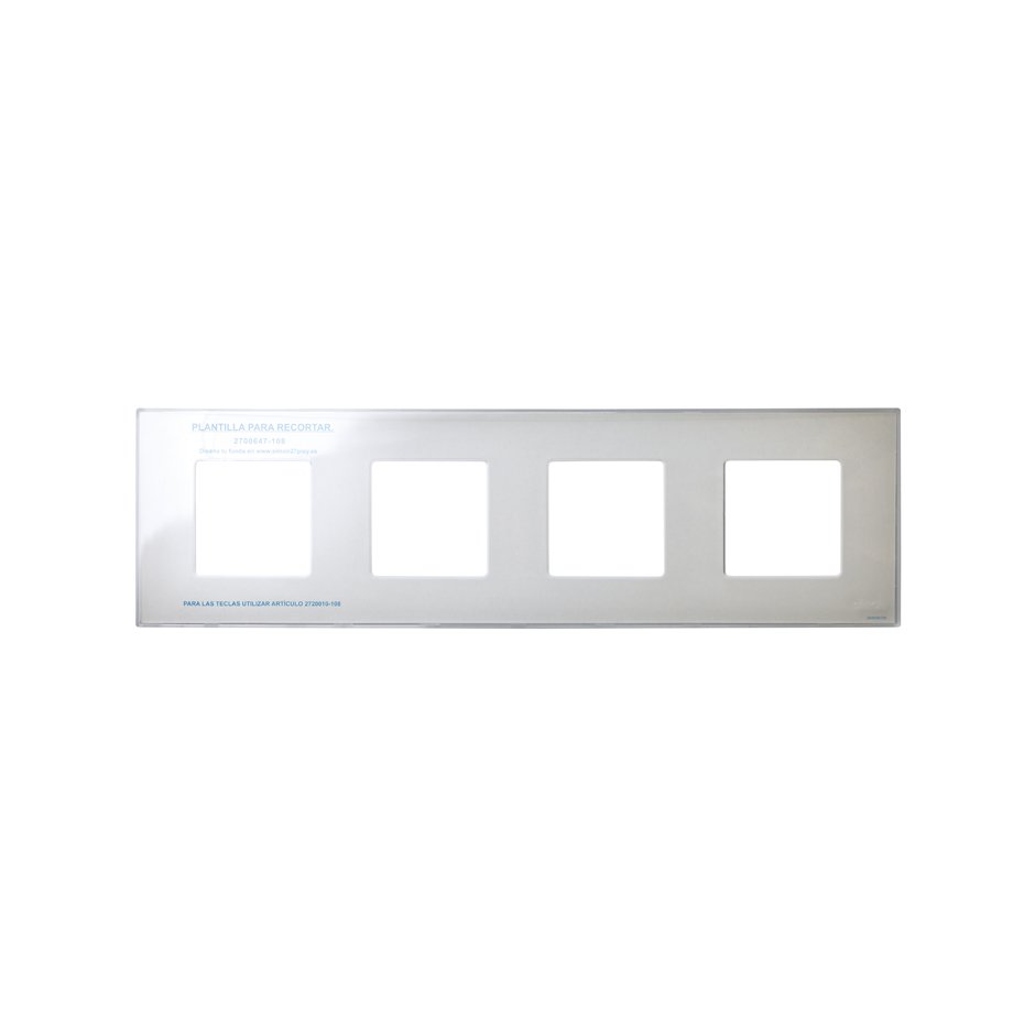 Interchangeable case for 4 elements frame transparent Simon 27 Play