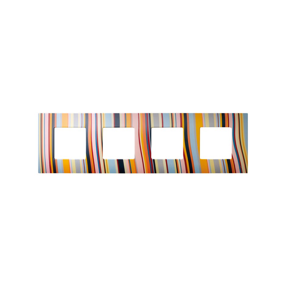 Interchangeable case for 4 elements frame multicoloured stripes Simon 27 Play