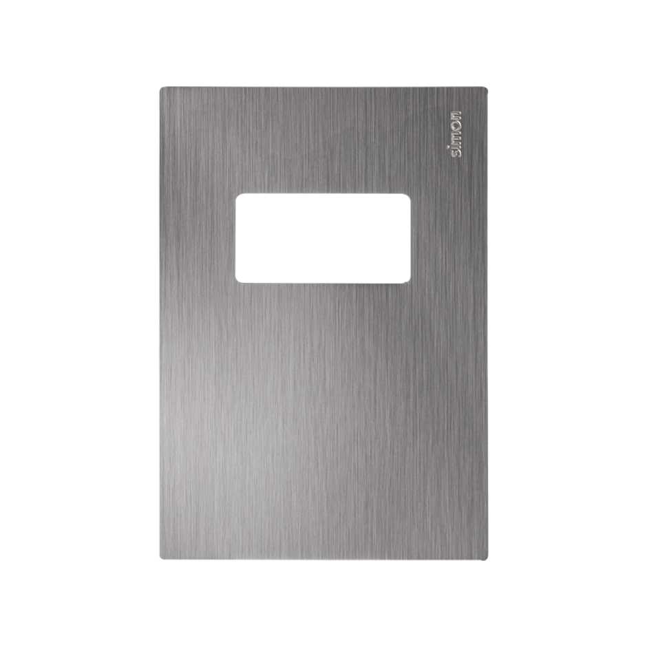 Placa de 1 posto 4x2 inox Simon 27 Play