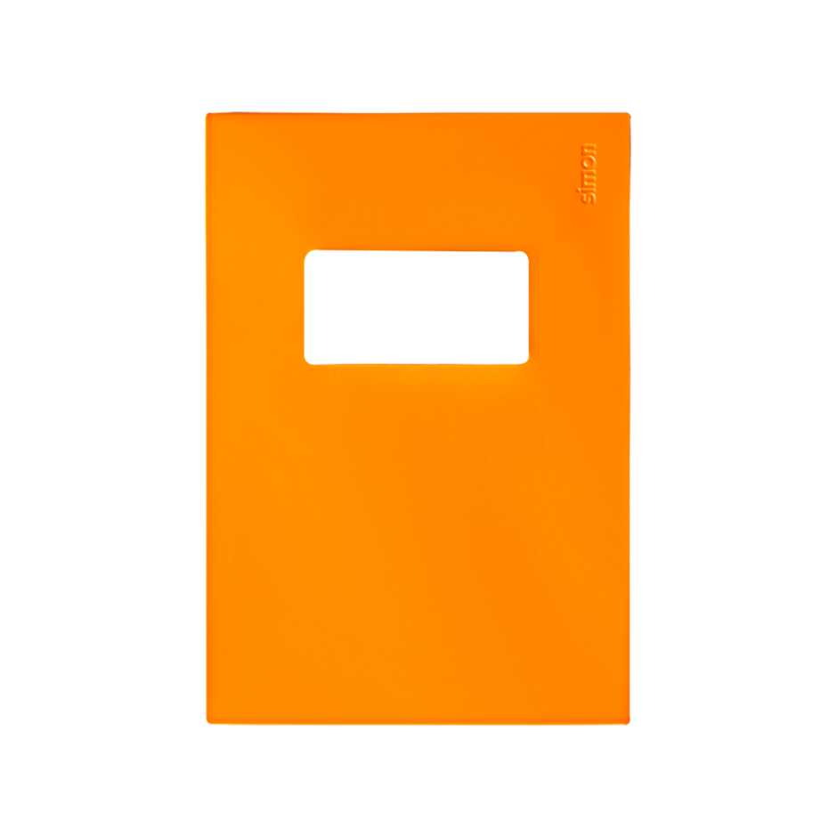 Placa de 1 posto 4x2 laranja Simon 27 Play