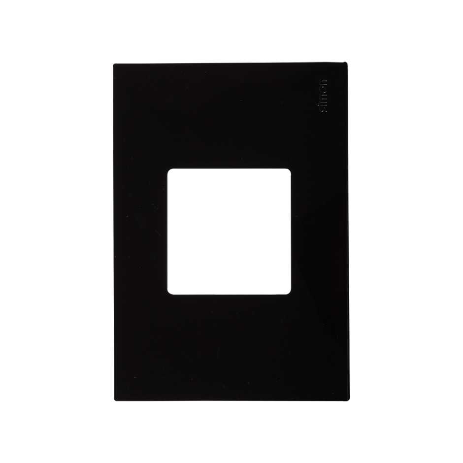 Placa de 2 postos 4x2 preto Simon 27 Play