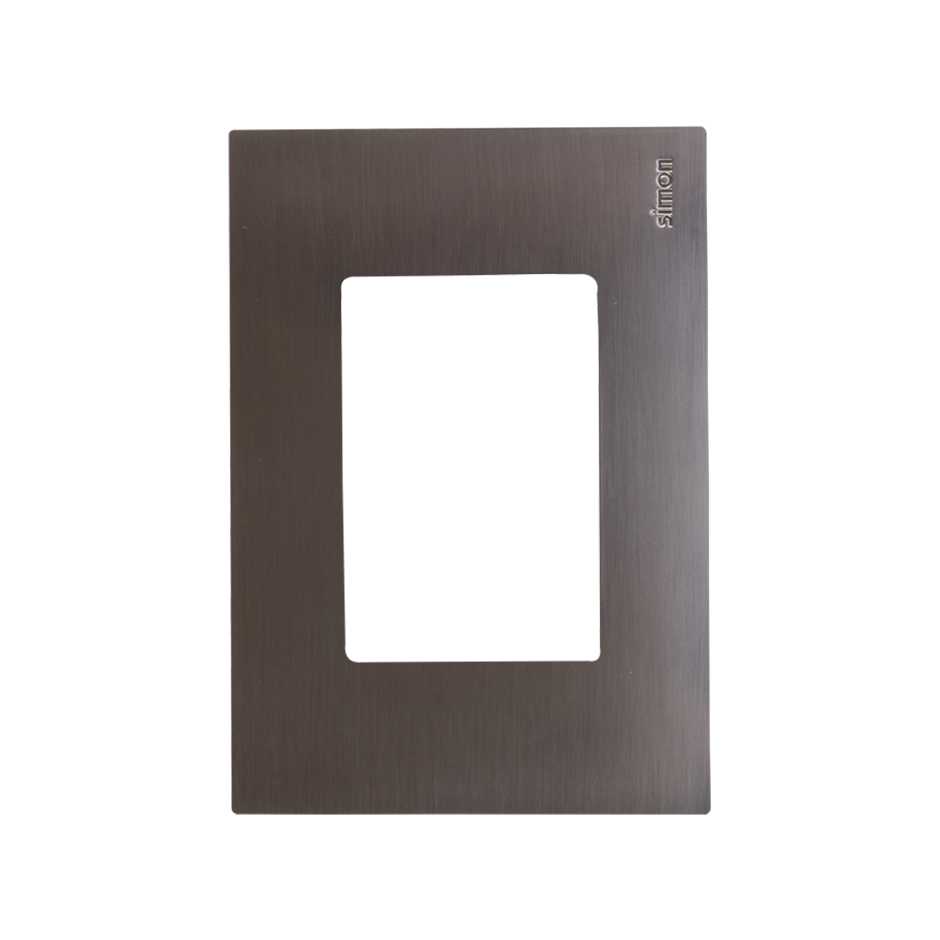 Placa de 3 postos 4x2 inox Simon 27 Play