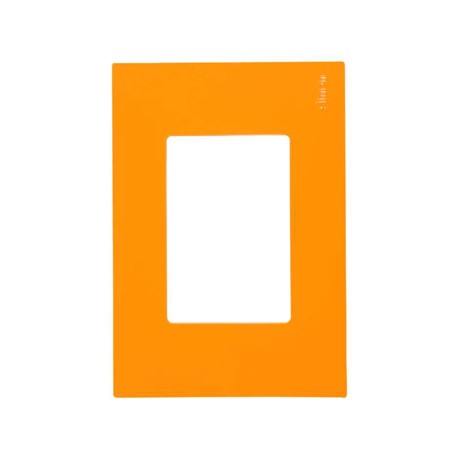 Placa de 3 postos 4x2 laranja Simon 27 Play