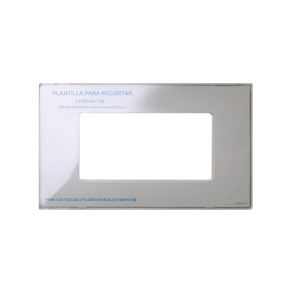Interchangeable case for 4 half elements (2 elements) American frame transparent Simon 27 Play