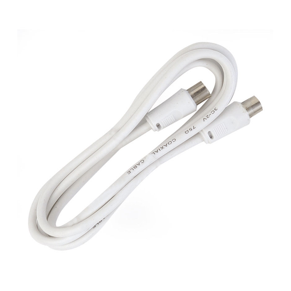 Shielded cable antenna connection to TV 2.5 meters white Simon